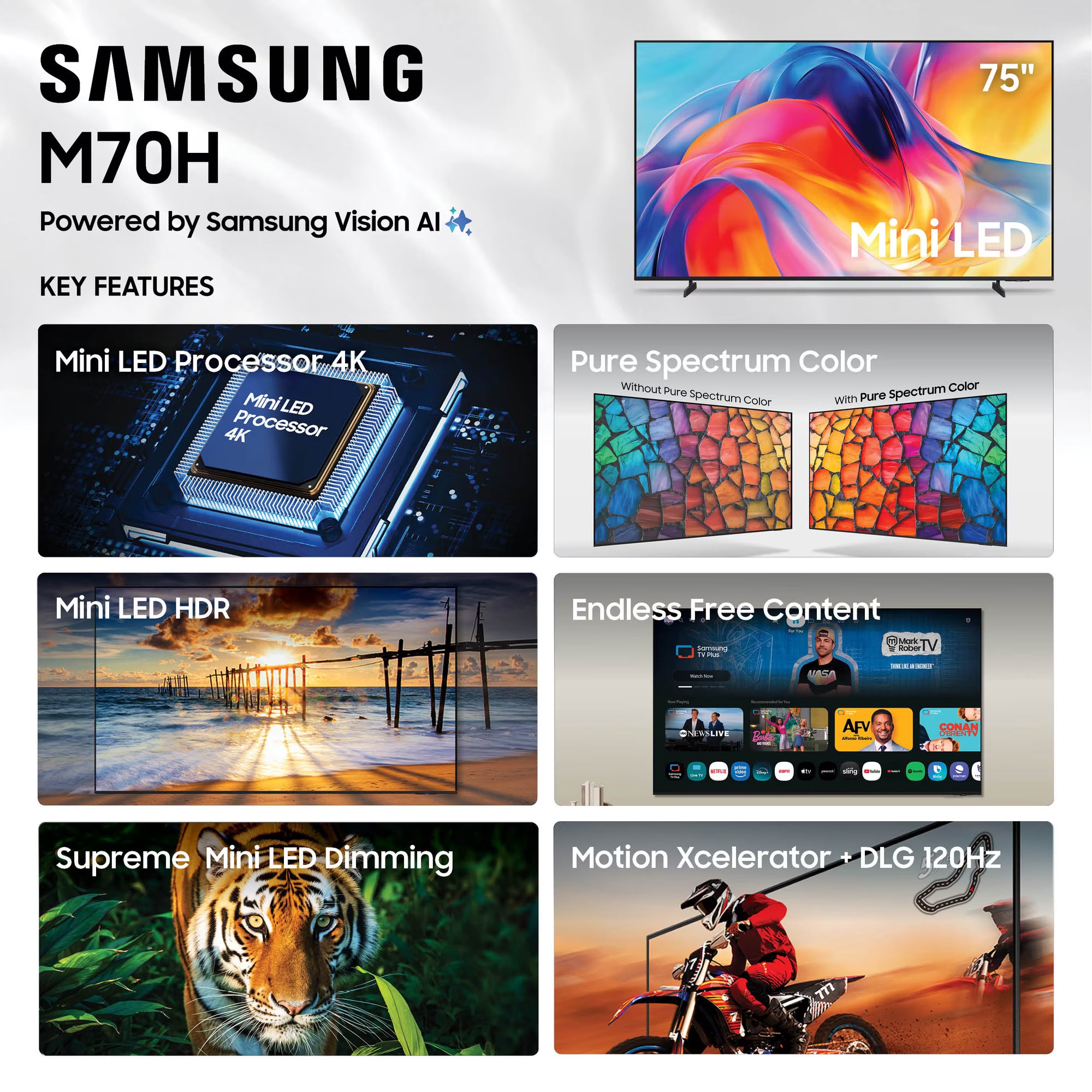 Samsung Mini LED 4K UHD 75" UN75M70HBFXZA